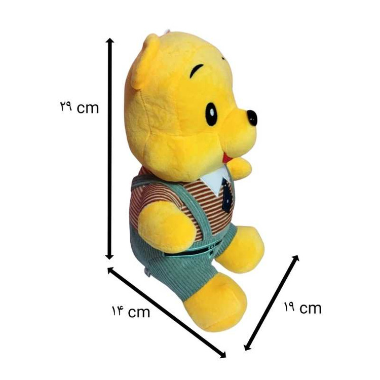 خرید عروسک خرس پو کرواتی اورجینال ۳۰ سانتیمتر، وارداتی باکیفیت و لطیف، مناسب کودکان و کلکسیون عروسک