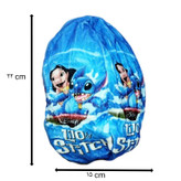 نمای نزدیک عروسک استیچ سوپرایزی وارداتی، جنس پولیشی نرم و لطیف، مناسب برای کودکان