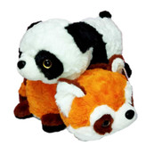 عروسک دوطرفه پاندا اورجینال پولیشی نرم و لطیف