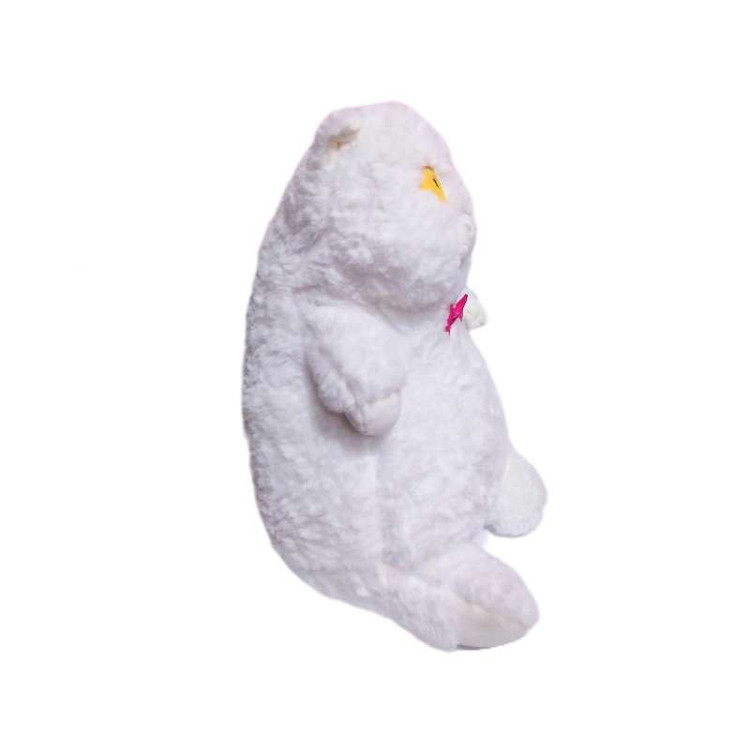 عروسک فانتزی گربه خپل با ارتفاع ۴۰ سانتیمتر، نرم و قابل شستوشو برای بازی کودک