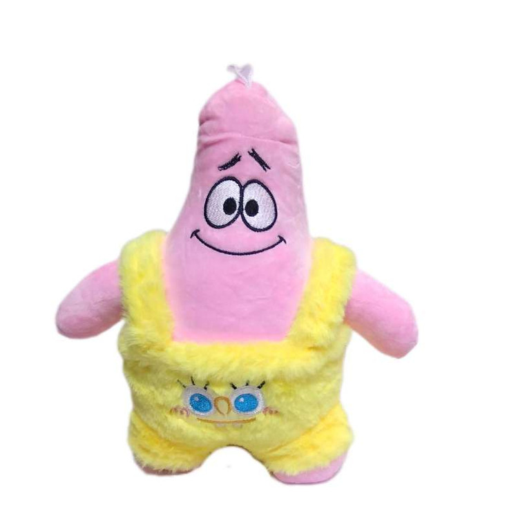 عروسک فانتزی پاتریک با لباس شخصیت باب اسفنجی، انتخابی خاص برای هدیه کودک و دکور اتاق