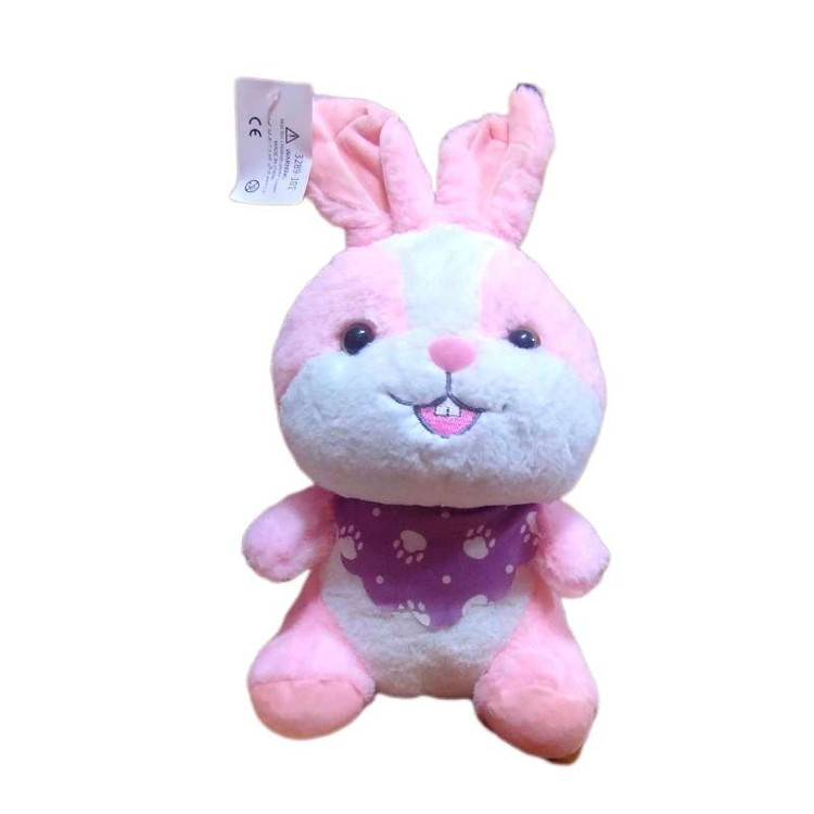 عروسک فانتزی خرگوش با پیشبند صورتی، انتخابی خاص برای هدیه کودک و دکور اتاق خواب