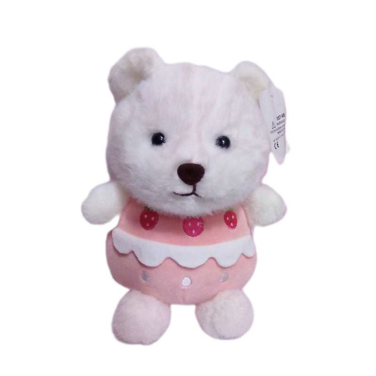 عروسک فانتزی خرس با لباس کیک توتفرنگی، انتخابی خاص برای هدیه تولد کودک