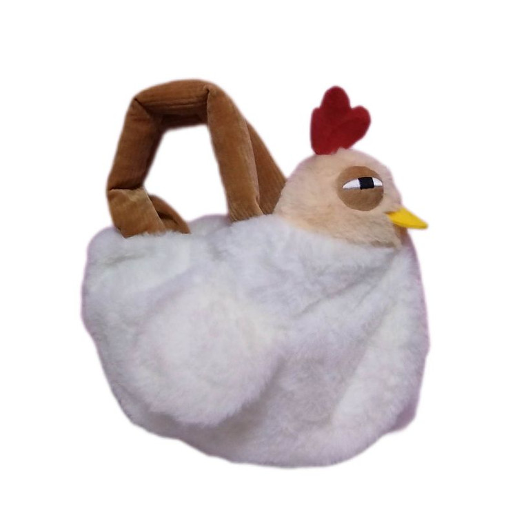 کیف عروسکی با طراحی مرغ خمار، مناسب برای حمل وسایل کوچک و بازی کودکانه