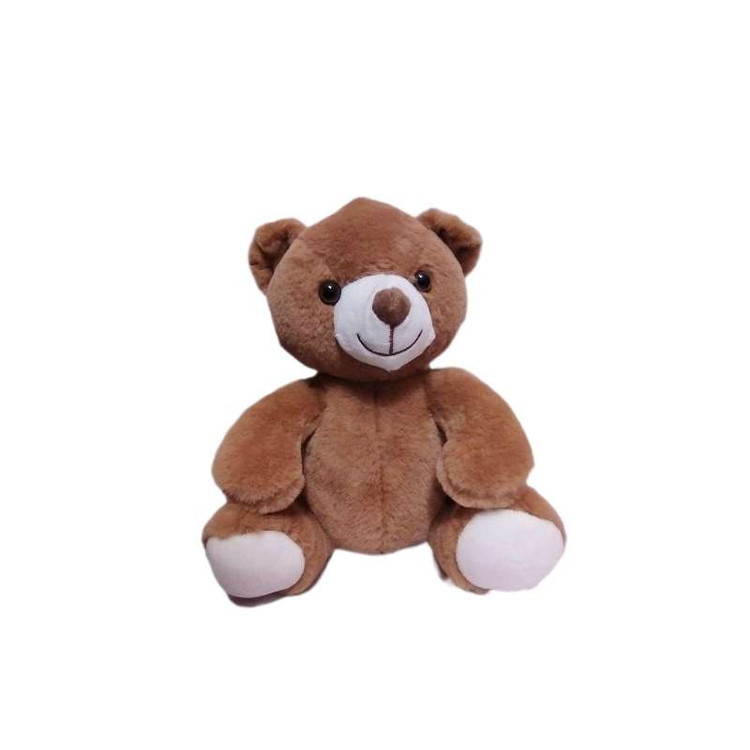 عروسک خرس لطیف با طراحی ساده و رنگهای گرم، مناسب برای دکور اتاق خواب کودک