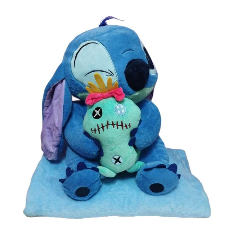 عروسک پتودار استیچ آبی با طراحی فانتزی، مناسب برای خواب کودک و هدیه تولد