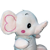 عروسک فیل قلبی با رنگبندی هماهنگ و ظاهر بانمک، مناسب برای دکور و هدیه عاشقانه کودک