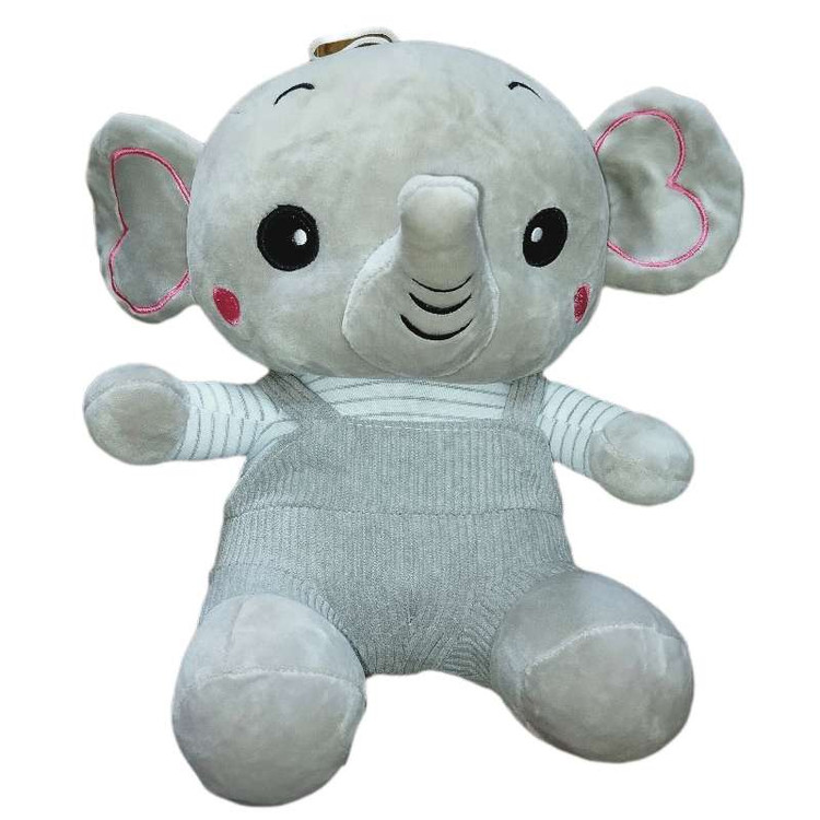 عروسک فیل فیلی با گوشهای قلبی و طراحی لطیف، مناسب برای دکور اتاق کودک و هدیه خاص