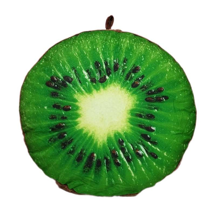 کوسن کیوی ۳۵ با طراحی فانتزی و رنگ سبز شاد، مناسب برای دکور منزل و اتاق کودک