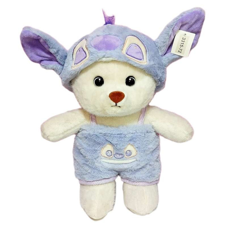 عروسک خرس استیچ ۳۵ با لباس شخصیت کارتونی، مناسب برای هدیه و دکور اتاق کودک