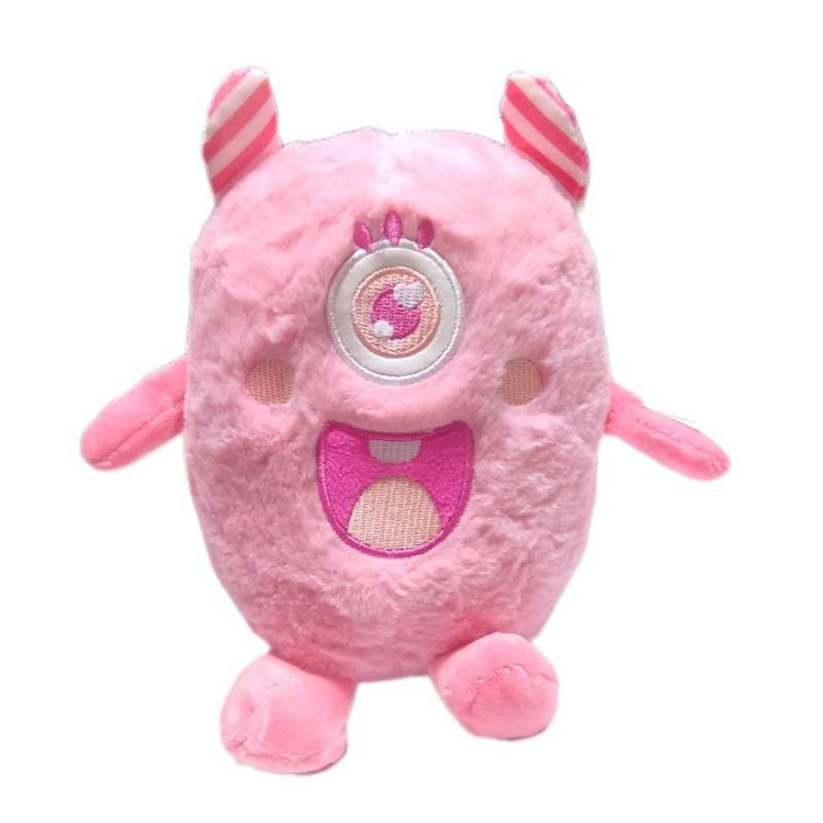 هیولای پولیشی نرم با رنگ صورتی ملایم، همراهی دلنشین برای بازی و خواب کودک