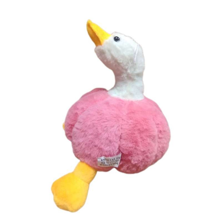 عروسک غاز کدویی صورتی با طراحی فانتزی، مناسب برای هدیه و دکور اتاق کودک