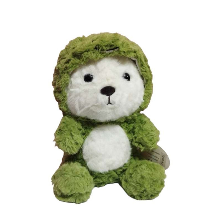 عروسک خرس اژدهایی سبز با طراحی فانتزی، مناسب برای بازی تخیلی و دکور کودکانه