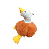 عروسک غاز کدویی قهوهای با طراحی مزرعهای، مناسب برای دکور اتاق کودک و هدیه خاص