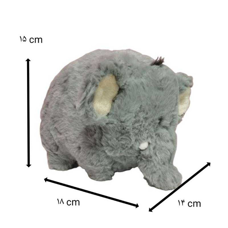 خرید عروسک فیل تپلی نرم و لطیف اورجینال، ارتفاع ۲۰ سانتیمتر، قابل شستشو با دست و ماشین لباسشویی